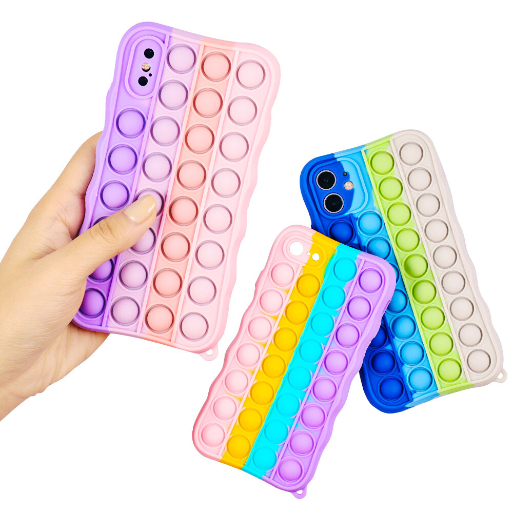 Rovtop Ốp Lưng Điện Thoại Silicon Cho IPhone11 IPhone11 Pro MAX IPhone12 IPhone12 Pro Max IPhoneX/XS IPhone7P/8P IPhone7/8 Ốp Lưng Giảm Căng Thẳng Đẩy Nó Bong Bóng