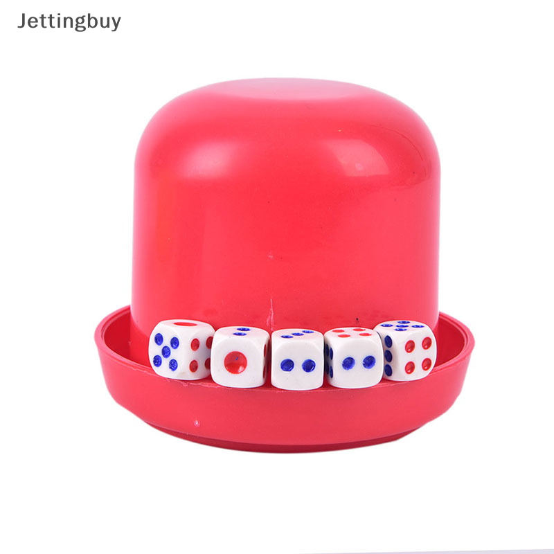 Jettingbuy Hộp súc sắc đánh Bạc trò chơi với bàn cờ uống cốc xúc xắc đa