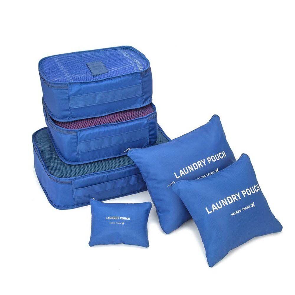 (RAYA 2019) Sokano 6 In 1 Cube Travel Organizer Bag Light blue New PGMall