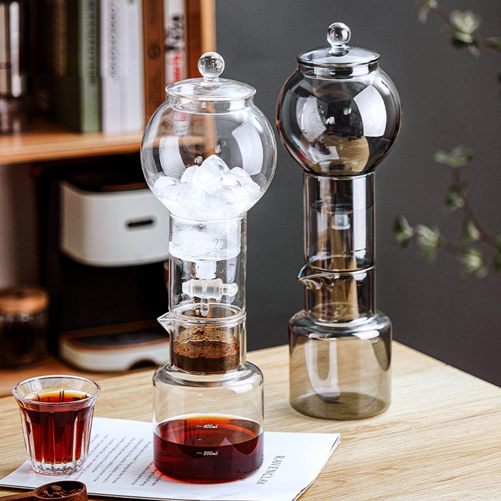 Dụng cụ bình lọc máy tái sử dụng 1l máy pha cà phê nhỏ giọt cà phê espresso thức uống pha lạnh dụng cụ bình lọc nước đá thủy tinh nhỏ giọt n1b7