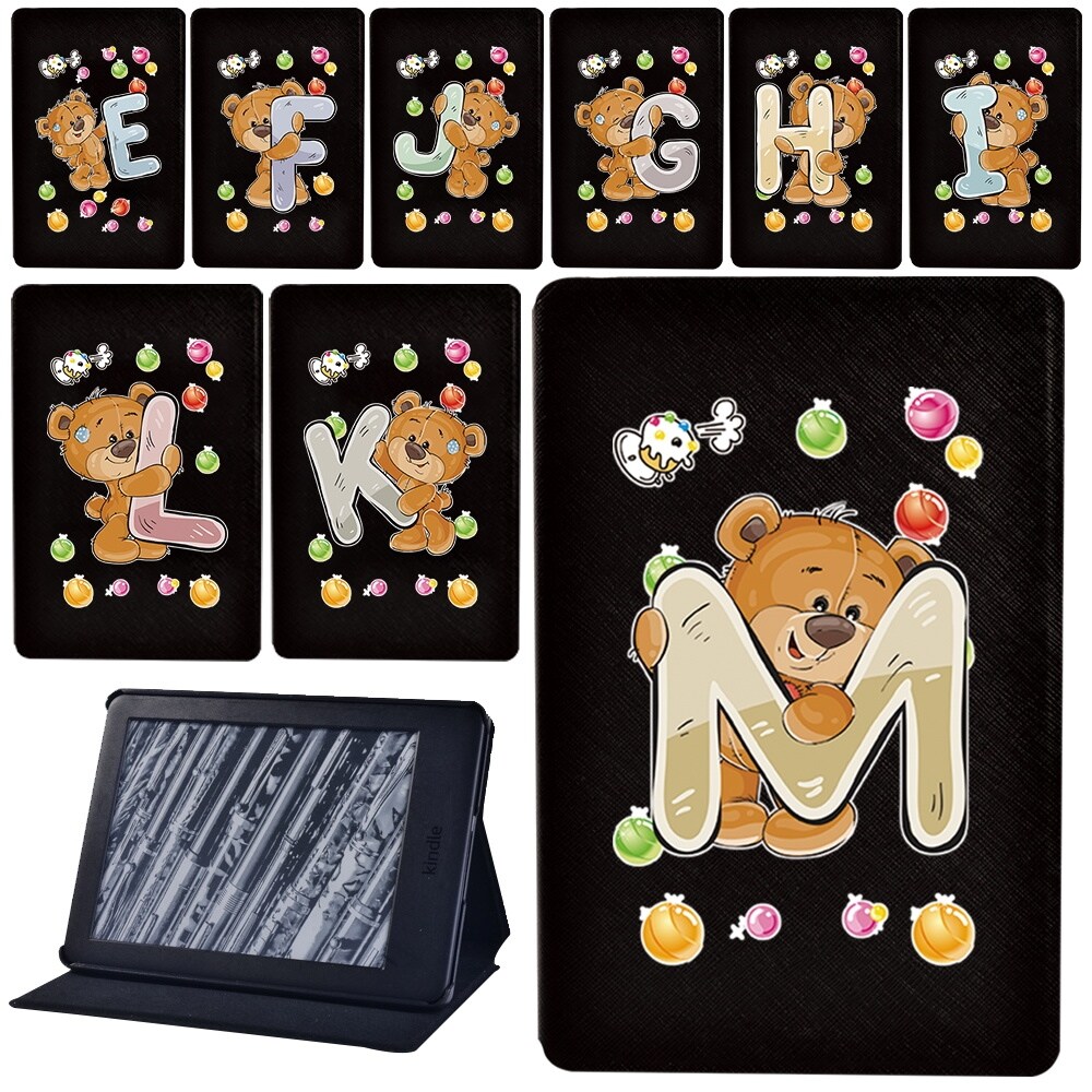 Case for Kindle Paperwhite 5/Kindle 10th/Kindle 8th/Kindle Paperwhite1 2 3 4 Tablet Stand Shockproof Cover bear letter series