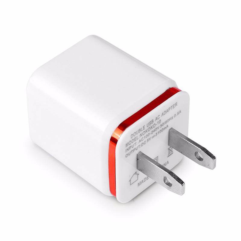 Bộ chuyển đổi sạc nhanh hai lớp usb 1a 2a 5v cho android / galaxy / iphone