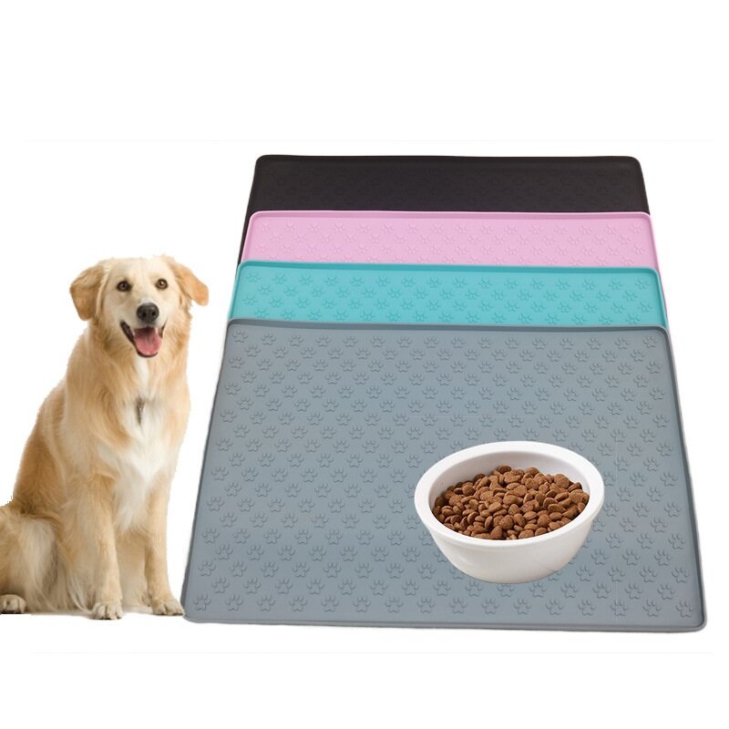 Dog Food Mat Waterproof Cat Claw Food Pad Cat Pet Mat Silica Gel Pet Meal Mat