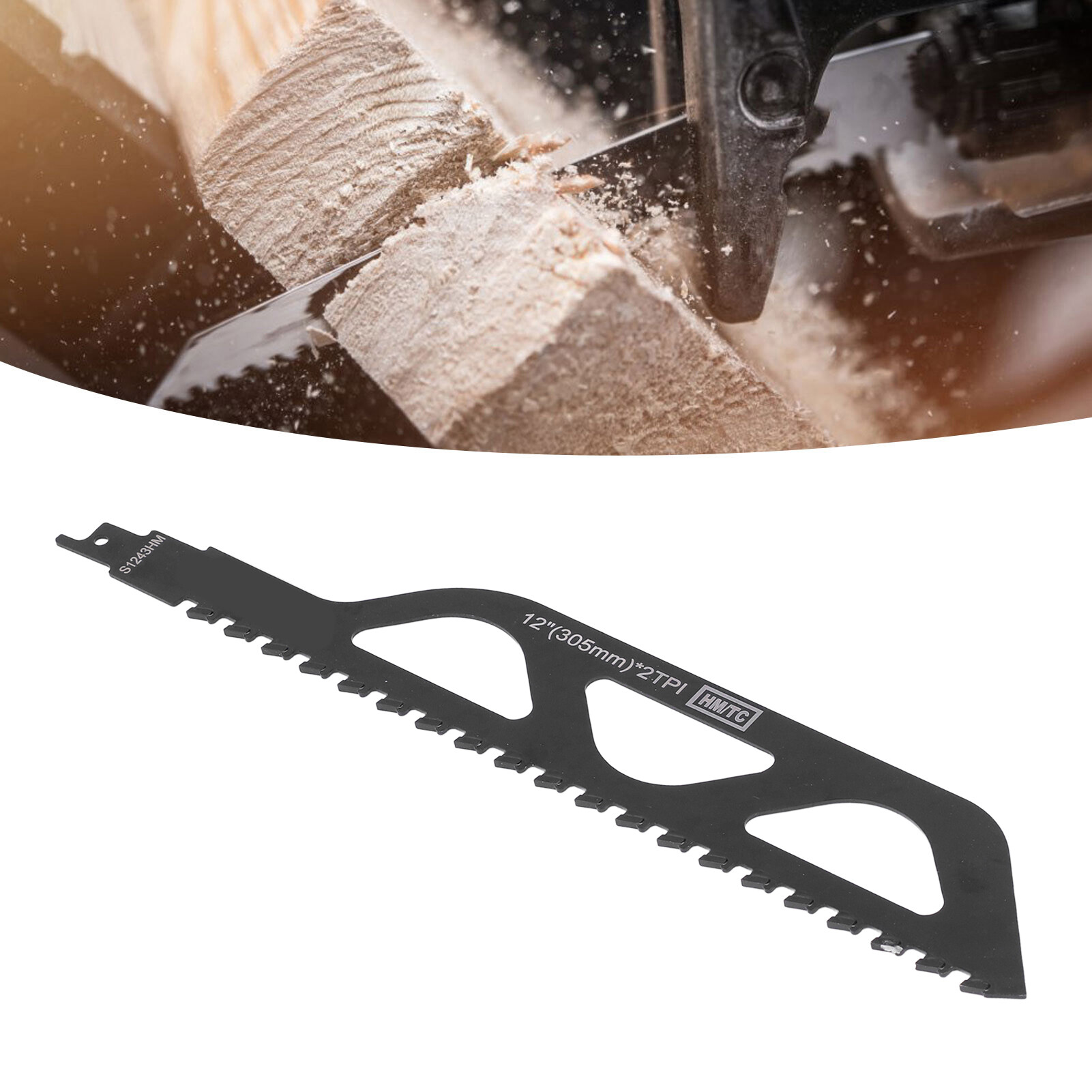 Phá Hủy lưỡi cưa kéo qua lại Sabre Saw Blade Tác động Kháng 12in Phổ Cho Gỗ Cho Thợ Thủ Công Cho Gạch