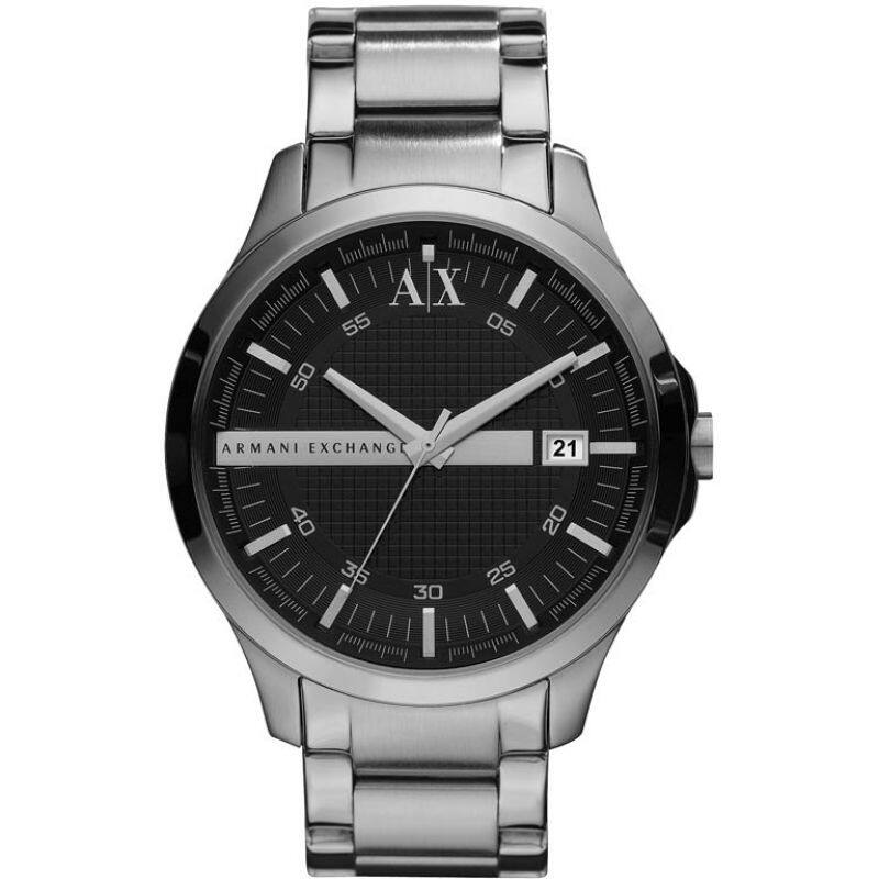armani exchange black dial watch