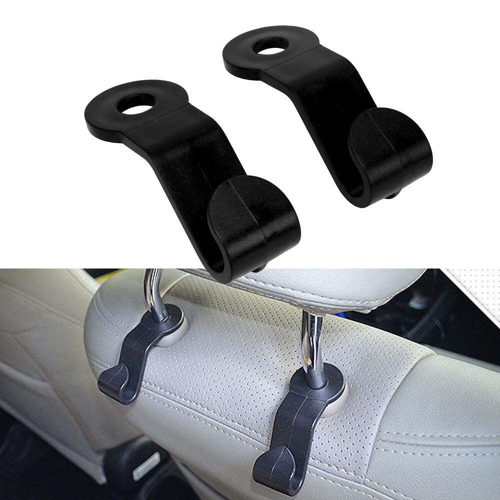 Sắp Xếp 1 Cặp Kẹp Giữ Chốt Tự Động Móc Cho Túi Giá Treo Tựa Đầu Ghế Sau Ô Tô