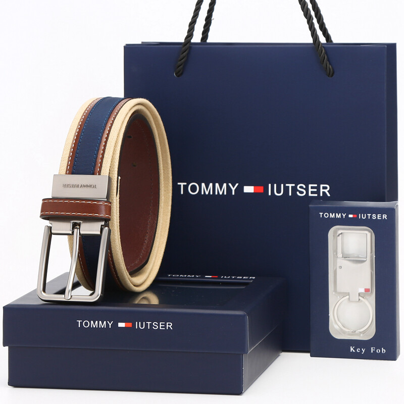 Thắt lưng tommy tommy thắt lưng nam vải bố thường ngày bằng da thắt lưng chơi gôn quần jean trẻ trung có khóa cài h chơi gôn