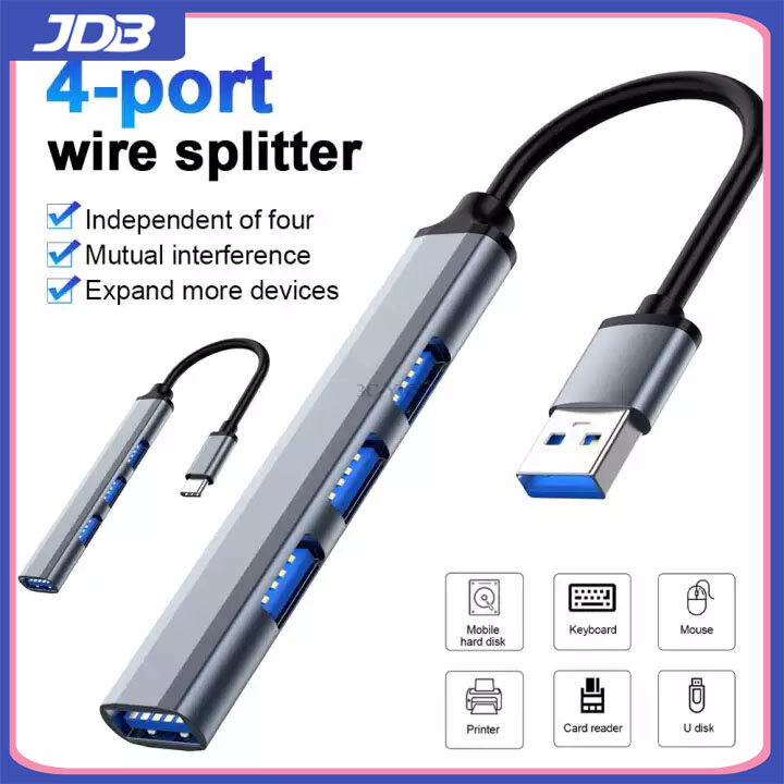 Jdb hub usb c type c 3.0 3.1 bộ chuyển đổi chia nhiều cổng 4 cổng otg cho lenovo huawei xiaomi macbook pro 15 air pro phụ kiện usb hub