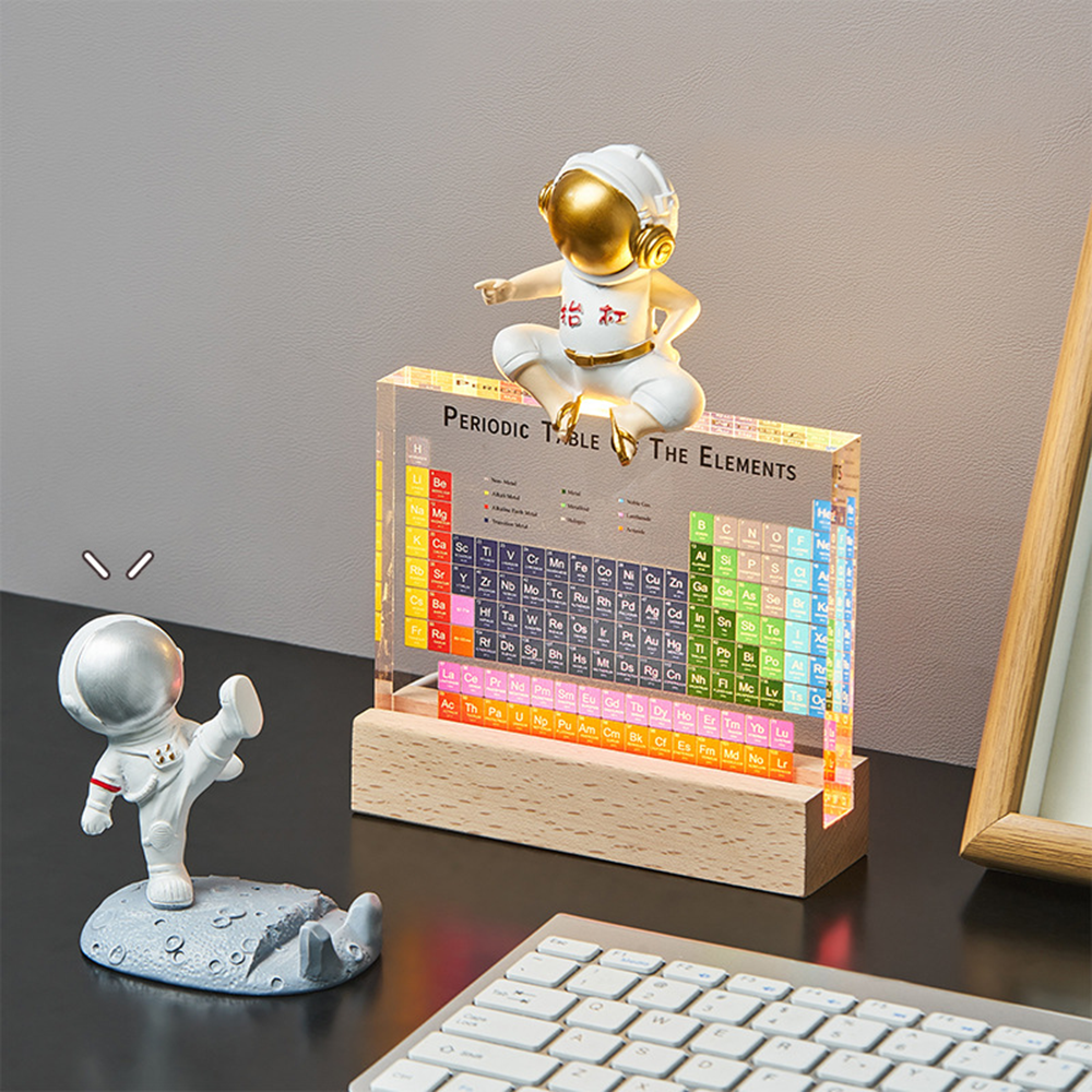 Ornament The With Base Light Samples Real Element Elements Acrylic Table Periodic