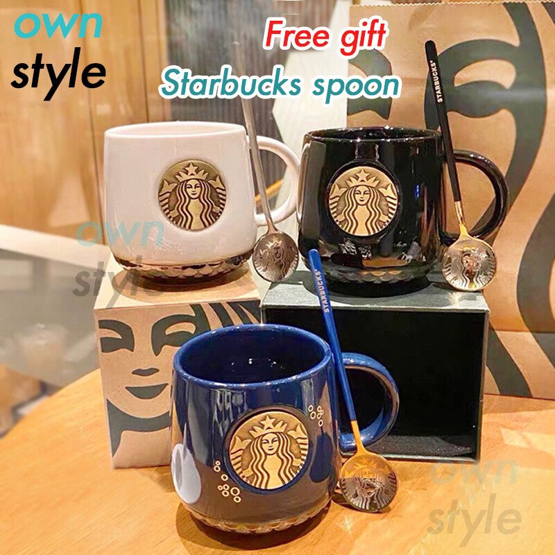 Starbuck Mug Cốc Cà Phê 2020 Đồng Ly Gốm Retro Nàng Tiên Cá Đồng Huy Chương Cặp Đôi Kỷ Niệm