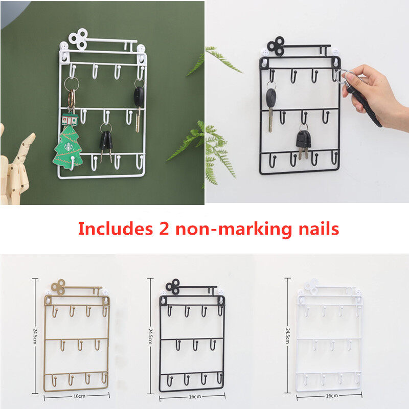 Dream Hunter Giá Treo Chìa Khóa Gắn Tường Giá Đựng 11 Móc Treo Trang Sức Vòng Cổ Túi Áo Khoác Giá Xếp Mũ Giá Treo Bằng Sắt Rèn