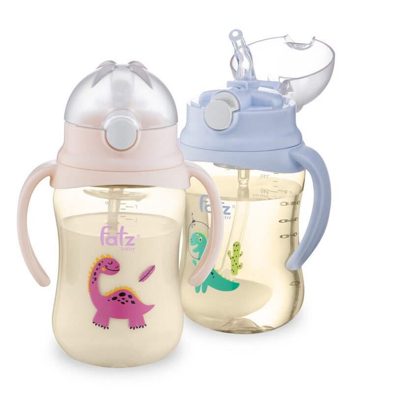 Bình tập uống fatzbaby tritan 360 độ có ống hút 250ml fb0250n