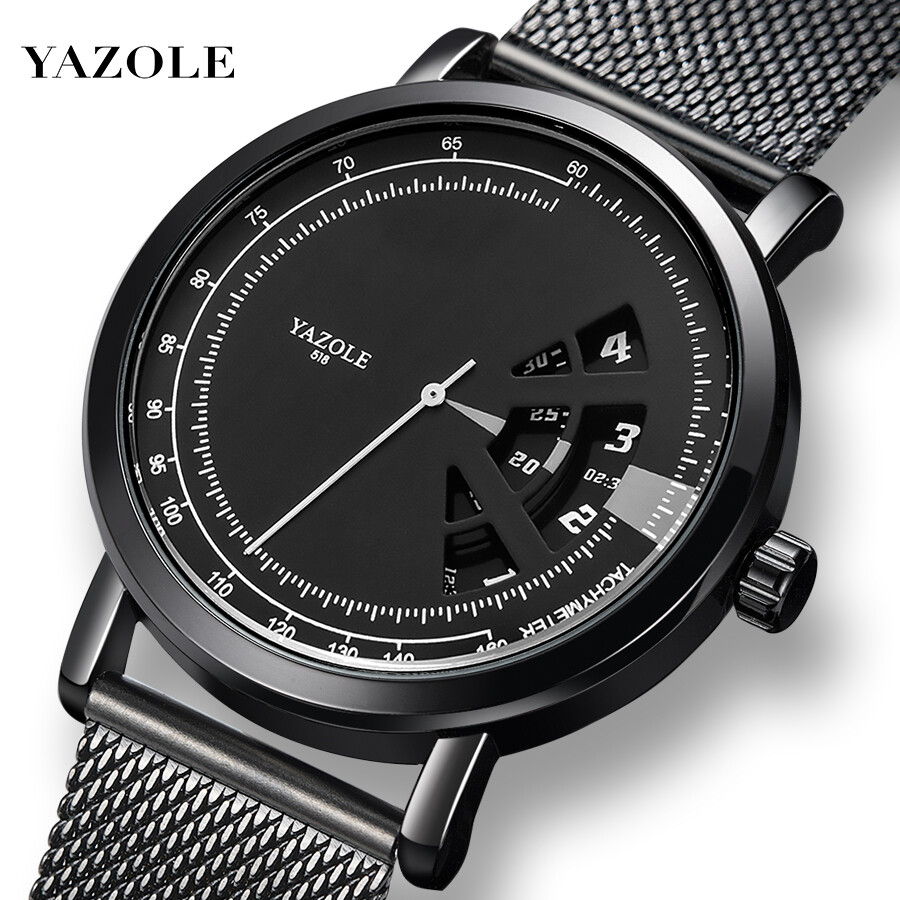 YAZOLE Đồng Hồ Thương Hiệu Cao Cấp Hàng Đầu 518X 519X, Cho Người Đàn Ông Đồng Hồ Thạch Anh Nam Thể Thao Thời Trang Xu Hướng Đồng Hồ Đeo Tay Quà Tặng Cho Nam Jam Tangan Lelaki