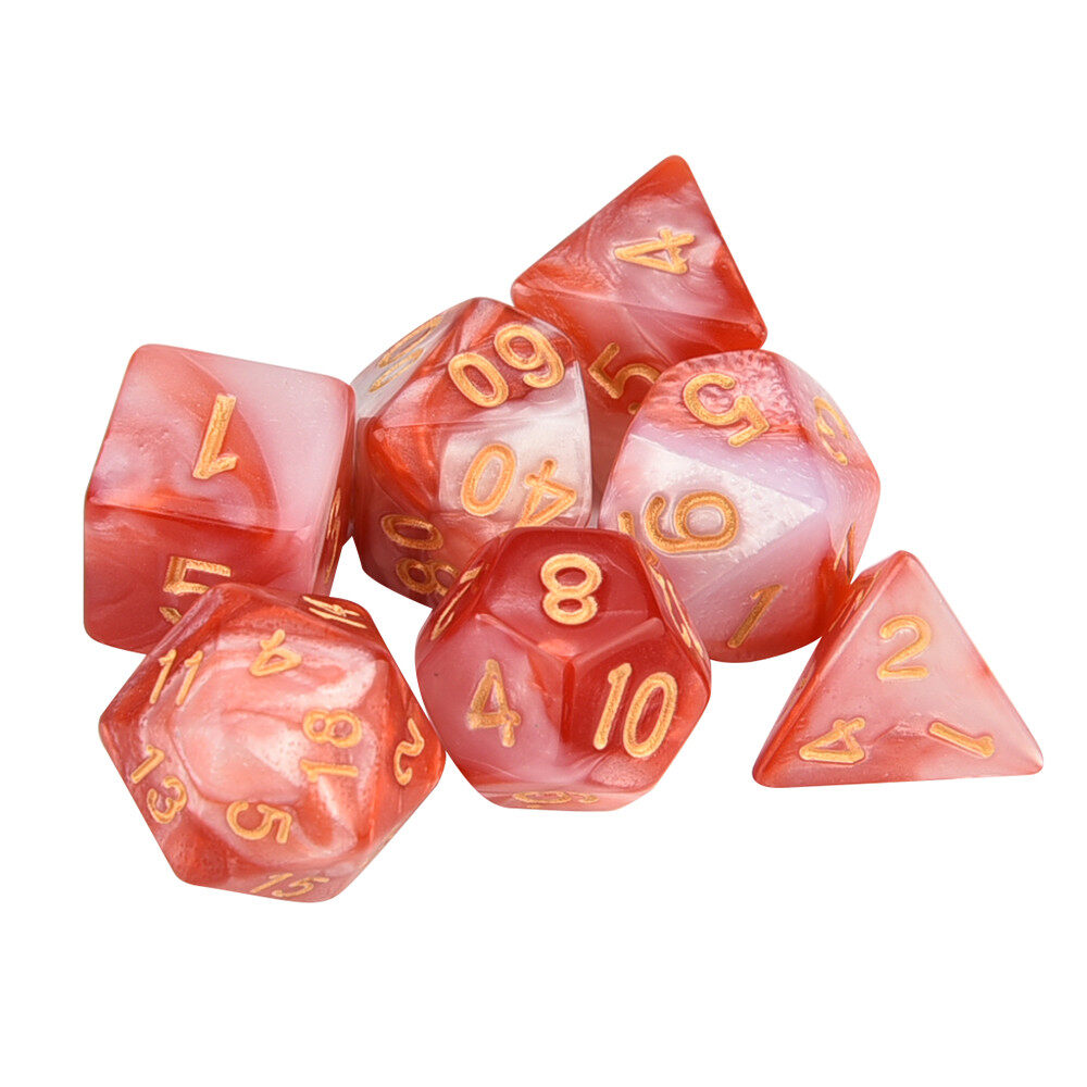 (สำหรับสต็อก) 7ชิ้น/เซ็ตเกม TRPG Dungeons & Dragons Polyhedral D4-D20หลายด้านลูกเต๋าอะคลีลิค) Bessidess