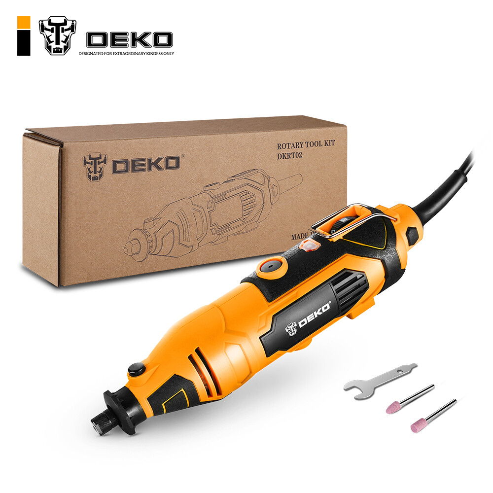 Máy Khoan Điện Deko Dkrt02 220V Tốc Độ Tùy Biến Máy Nghiền Cỡ Nhỏ Bộ Công Cụ Quay Cắt Đánh Bóng Khoan Với Phụ Kiện