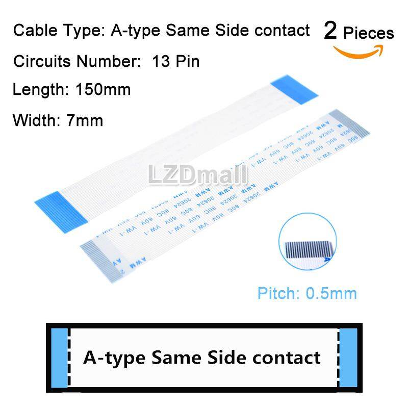 13P 33P Ffc Dây 13Pin 33pin 15 Cm AWM 0.5 80C 60V VW-1 2 Cái FPC Ribbon Cáp Dẹt Linh Hoạt Pitch 150 Mm Chiều Dài 20624 Mm A-type Cùng Mặt Liên Hệ