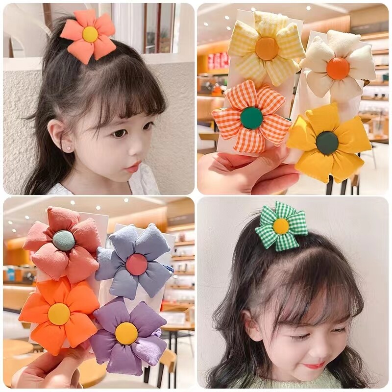 Dây cao su hình hoa hoạt hình dễ thương cho bé gái dây buộc tóc co giãn nhiều màu dây buộc đầu dây buộc tóc đuôi ngựa phụ kiện tóc cho trẻ em