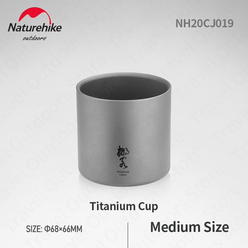 Naturehike Cốc Titan Hai Lớp 120/180/280Ml Siêu Nhẹ Xách Tay Cắm Trại Dã Ngoại Bộ Đồ Ăn Cốc Cốc Nước Trà Cup