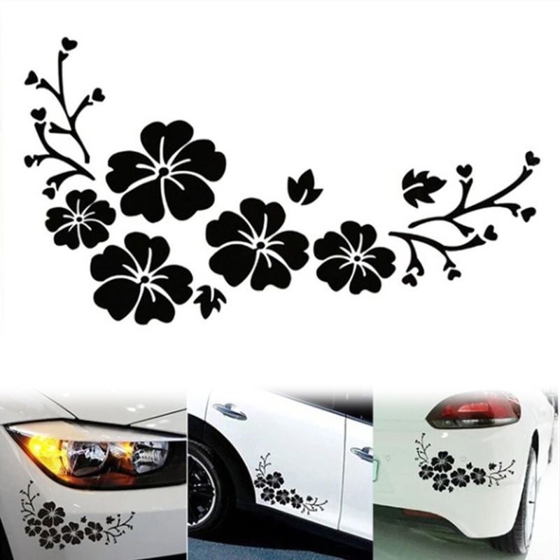 Hoa Đề-can phong cách thân xe cửa sổ bội thu tự dính Nhãn dán vinyl xe máy tự động nhà kính hoa hình dán trang trí