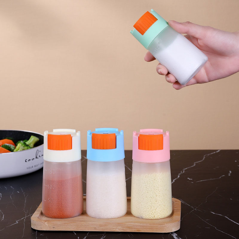 Seasoning Bottle Jar Push Salt Dispenser Spice Pepper Shaker Salt Shaker