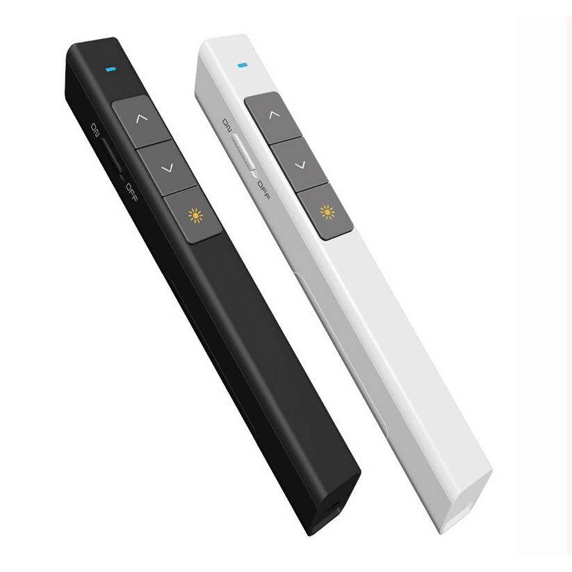 Bút Trình Chiếu Không Dây USB Điều Khiển Từ Xa RF 2.4 GHz Bút Trình Chiếu Điểm Điện Bút Bấm Con Trỏ R