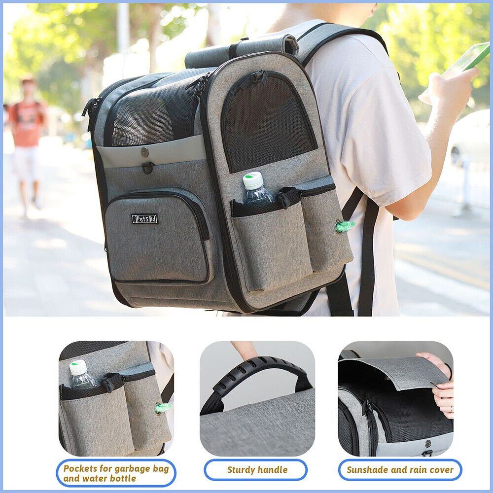 Petskd Dog Carrier Bag Pet Double Shoulder Backpack Sturdy Frame