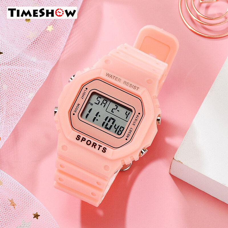 Đồng Hồ Thể Thao Đa Năng TimeShow, Đồng Hồ Nữ Đồng Hồ Điện Tử Phong Cách G Cổ Điển Hiển Thị Kỹ Thuật Số Đồng Hồ Nữ Sinh Viên, Reloj De Mujer