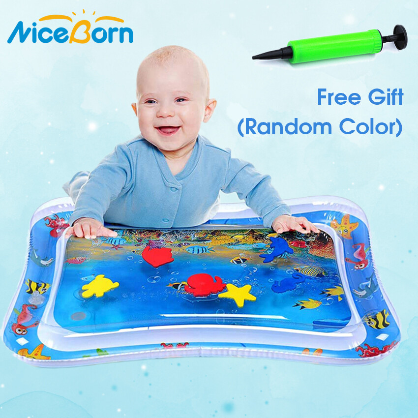 Niceborn bơm hơi Thảm nước bé vỗ nhẹ Pad chống rò rỉ Pad Pat vui ngoài trời phun Pad trẻ mới biết đi Thảm chơi nước chơi đùa vận động trung tâm cho trẻ em & trẻ sơ sinh đồ chơi