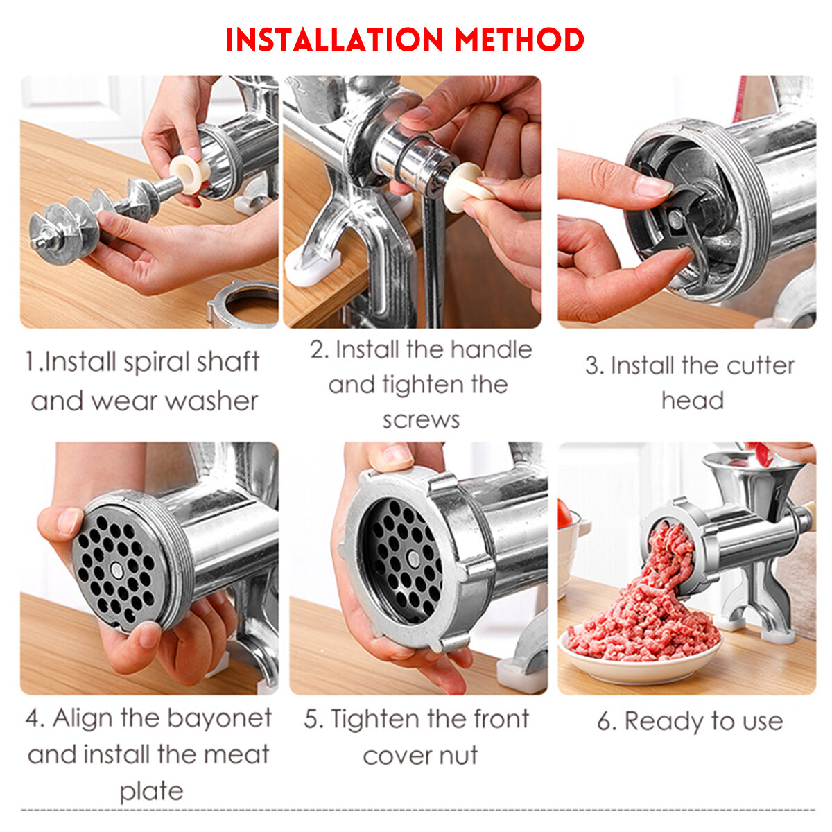 Generic Heavy Duty Hand Manual Meat Grinder Mincer Stuffer Sausage