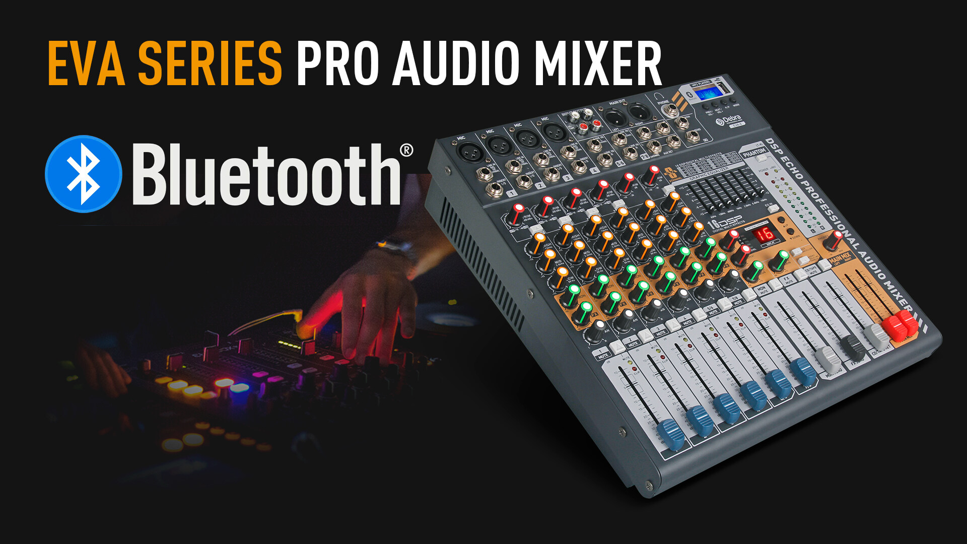 Good quality 6 Channels Mixer Digital Audio Mixing Console with 48V Phantom Power USB Slot for Recording Stage Clean sound!! 