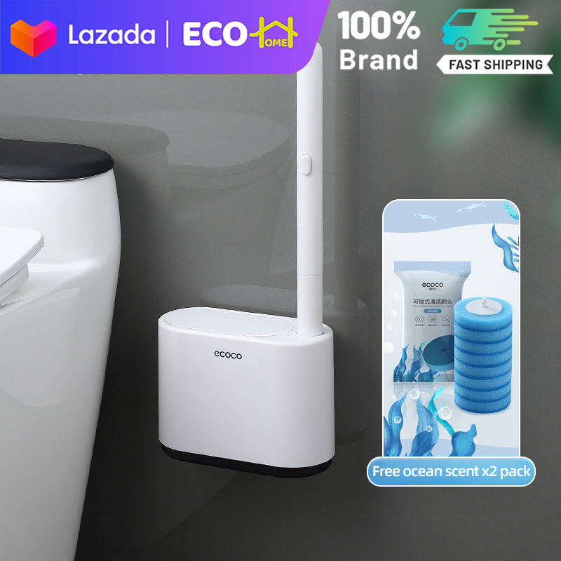 ECO-HOME Bàn Chải Nhà Vệ Sinh Dùng Một Lần Tự Động Không Khoan Đục Thân Thiện Với Môi Trường, Với 16 Đầu Khử Trùng, Bộ Bàn Chải Vệ Sinh Đầu Có Thể Thay Thế Tại Nhà, Bàn Chải Kẽ Hở Nhà Vệ Sinh Thiết Kế Mới Nhất Dụng Cụ Vệ Sinh Không Có Góc Chết