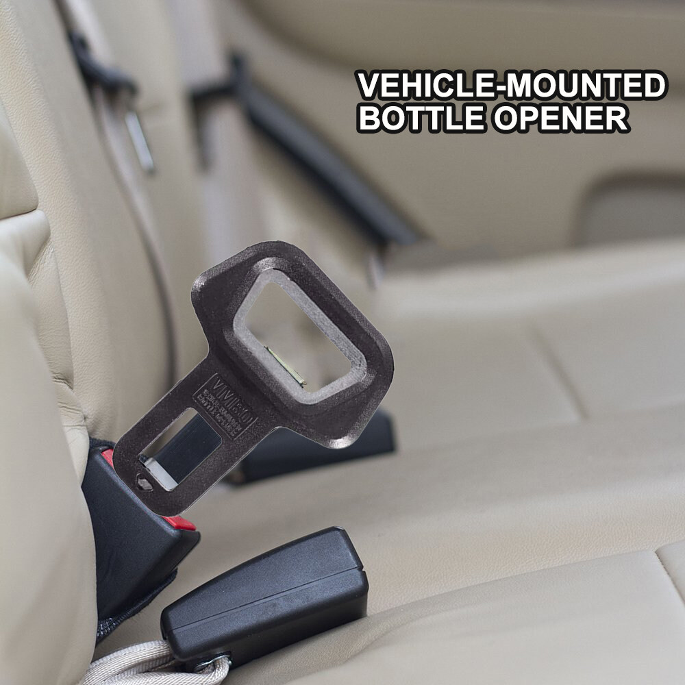Universal Metal Safety Car Seat Belt Buckles Clip Bottle Opener Vehicle-Mounted Bottle Opener 2pcs
