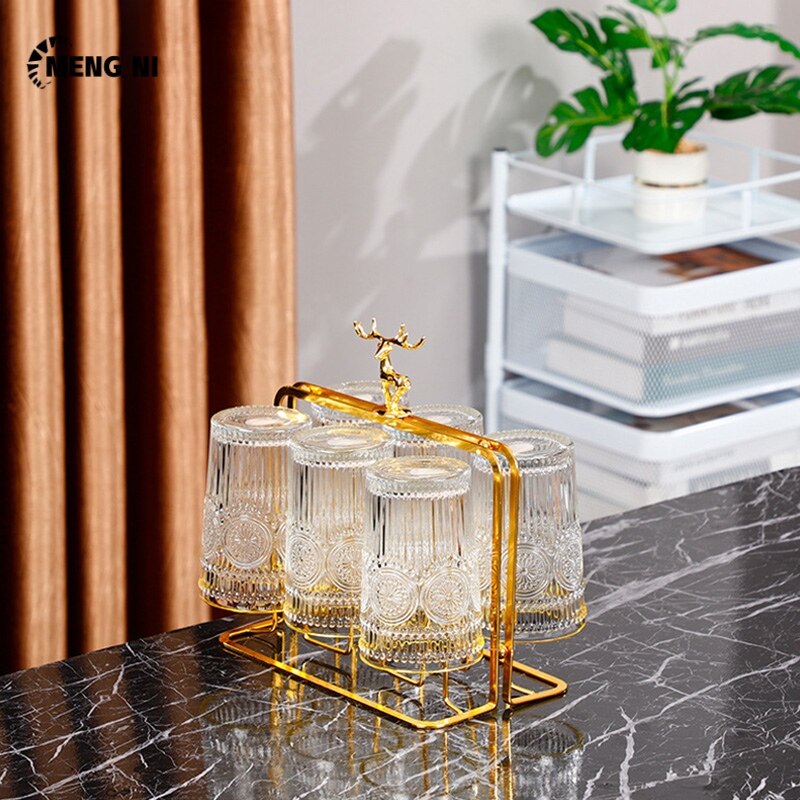 Hangdian giá để cốc nước đầu hươu vàng giá để cốc nước gia dụng giá để ráo nước cốc thủy tinh úp ngược giá để cốc nhà bếp