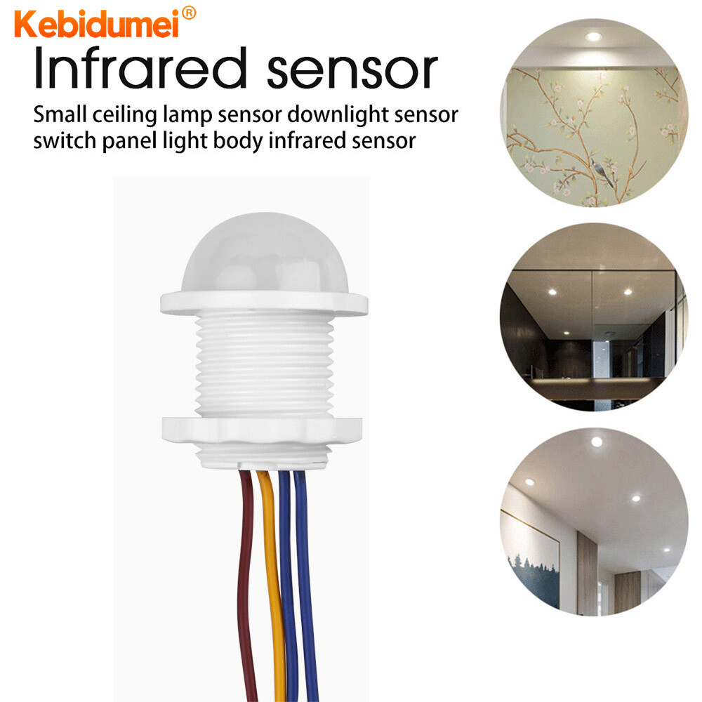 Kebidumei Máy Dò Cảm Biến PIR Công Tắc Cảm Biến Chuyển Động Hồng Ngoại Công Tắc Đèn 110V 220V Tự Động Bật Tắt