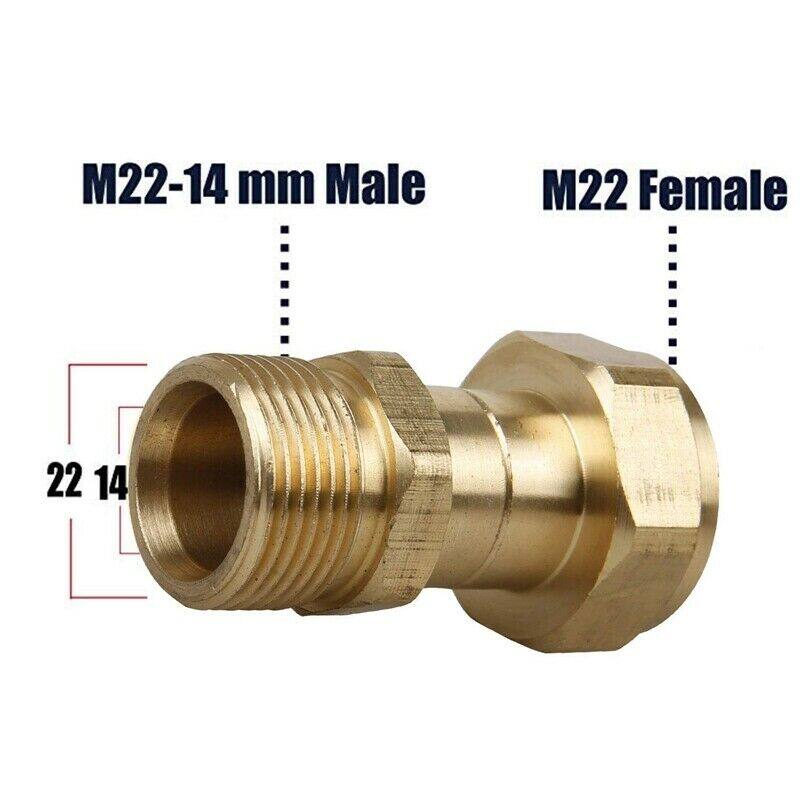 M22 Thread High-Pressure Washer Swivel Joint Connector Adapter Hose ...