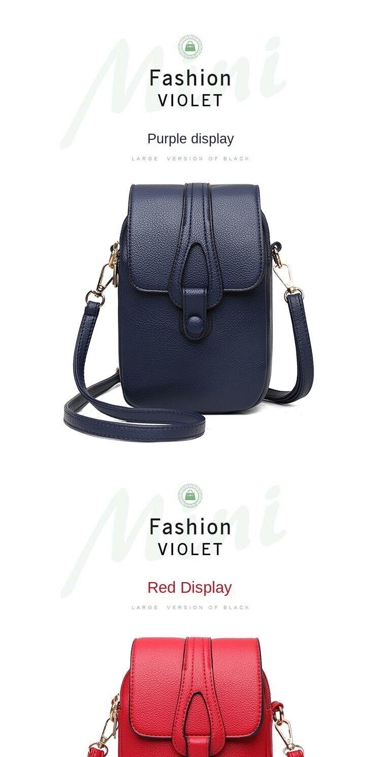 Authentic leather tactile feel women's bag mobile phone bag 2021 new women's shoulder bag fashion all-match middle-aged mom bag fashion