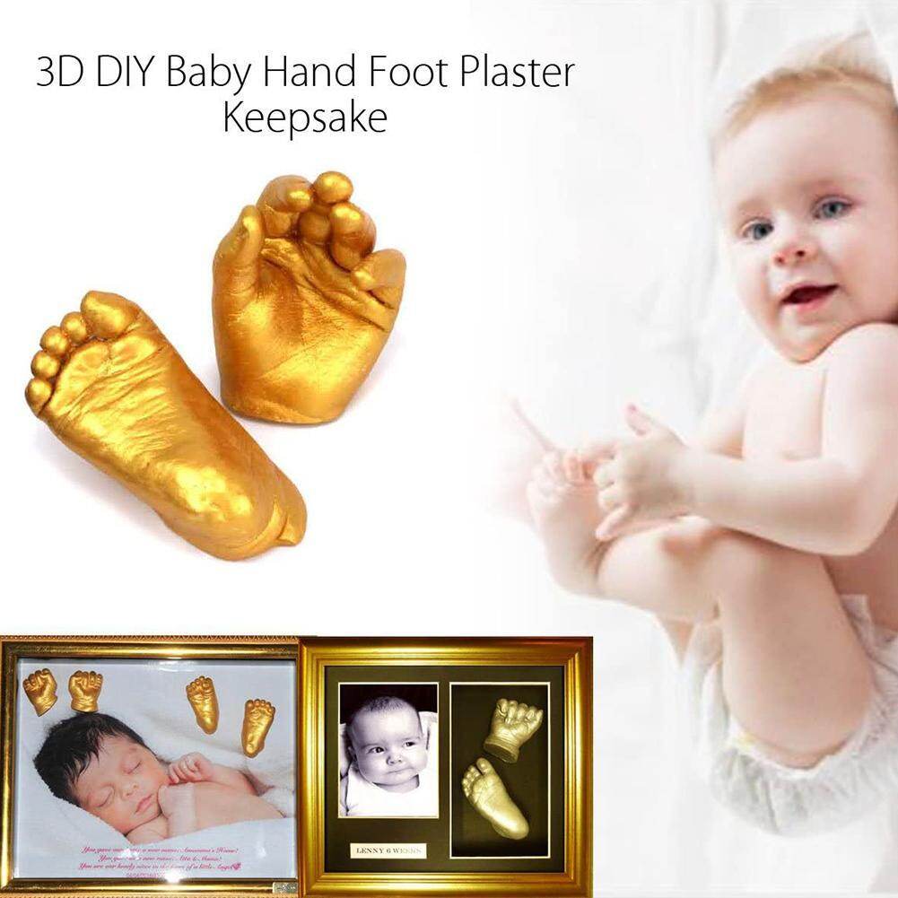 Khuôn in chân tay 3d cho bé bộ đúc bột thạch cao quà tặng lưu niệm dấu chân dấu tay bột đúc in chân tay tưởng niệm tăng trưởng cho bé