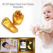 Baby 3D Hand Foot Printing Mold Powder Plaster Casting Kit Handprint Footprint Keepsake Gift Baby Growth Memorial Hand Foot Print Molding Powder