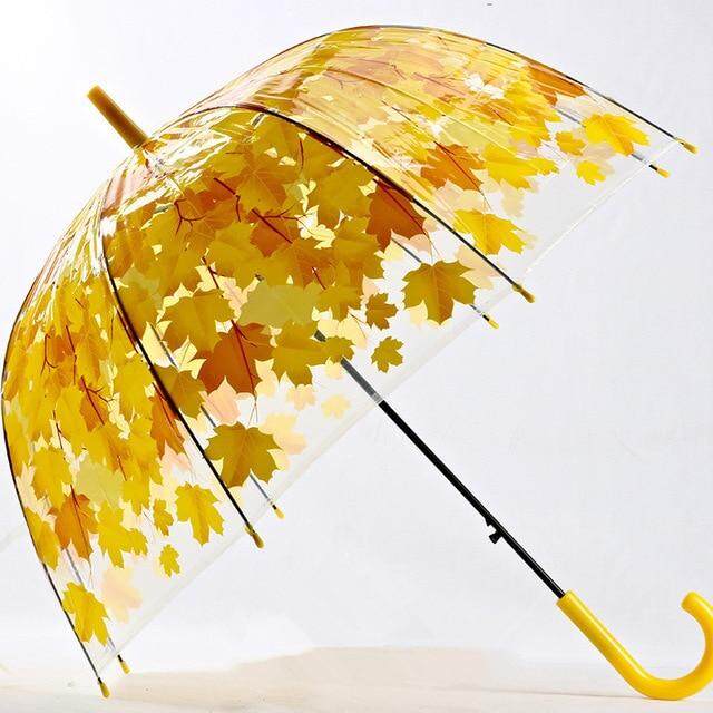 ร่มสำหรับผู้หญิง4สี Creative Parasol น่ารักสด PVC โปร่งใสเห็ด Cage Arch ร่มเด็กยาว/ร่ม Rain