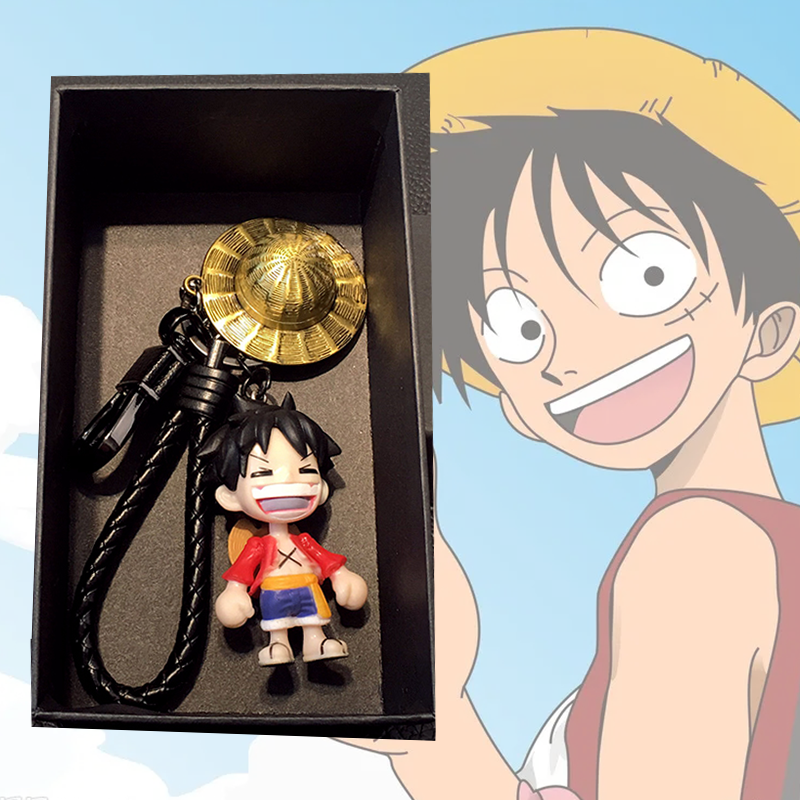 One piece móc chìa khóa móc treo túi móc chìa khóa kim loại sáng tạo tự làm