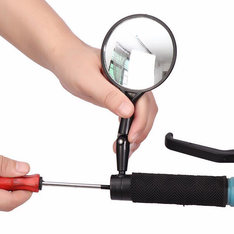 1 cái xe đạp đa năng tay lái có gắn gương chiếu hậu gương đi xe đạp gương chiếu hậu điều chỉnh Xe Đạp MTB tay cầm Silicone gương chiếu hậu