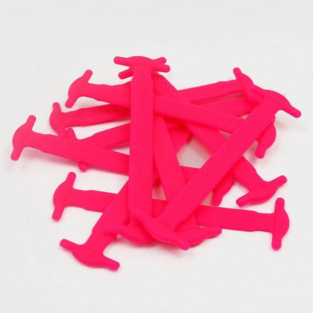 16 cái/lô Dây giày Silicone Giày đàn hồi dây giày Dây giày không buộc đặc biệt cho nam nữ viền cao su 13 màu