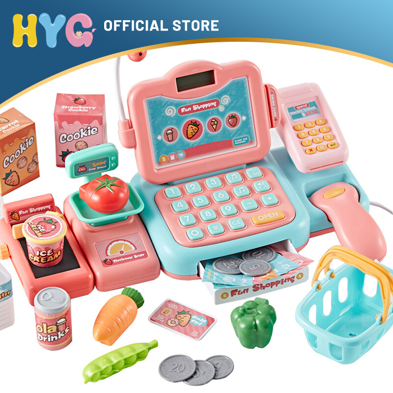 【Hàng Có Sẵn】thu Ngân Đóng Vai Trò Quầy Thanh Toán Siêu Thị Mô Phỏng Mini Tiền Mặt Đăng Ký Thiết Lập, Đồ Chơi Giáo Dục Sớm Chơi Giả Vờ Cho Trẻ Dành Cho Bé 3 Tuổi