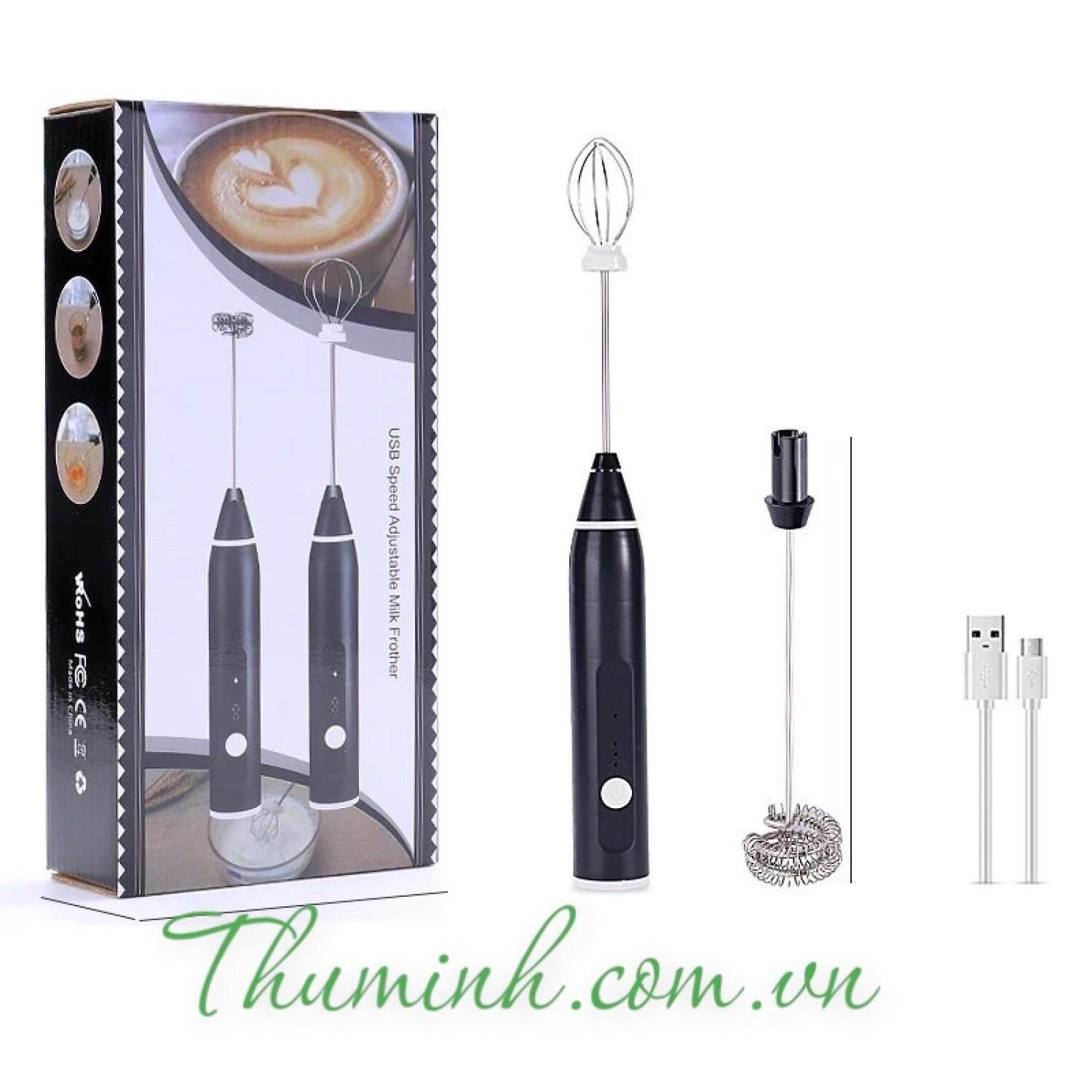 Máy tạo bọt, máy đánh cafe, đánh trứng 2 đầu tiện dụng