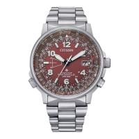 Jam Tangan Pria Citizen Promaster CB0241-85X Eco Drive Sky Red Dial Stainless Steel Strap