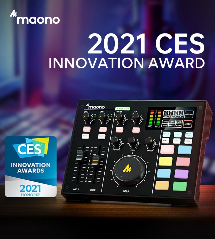 Giao Diện Âm Thanh Card Âm Thanh MAONO AM100 Với Bộ Trộn DJ Và Card Âm Thanh, Maonocaster Lite Podcast Đa Năng Di Động Sản Xuất Studio Với Giắc Cắm Micro 6.35Mm/XLR/3.5Mm Dành Cho Guitar, Phát Trực Tiếp, PC, Ghi Âm Và Chơi Game