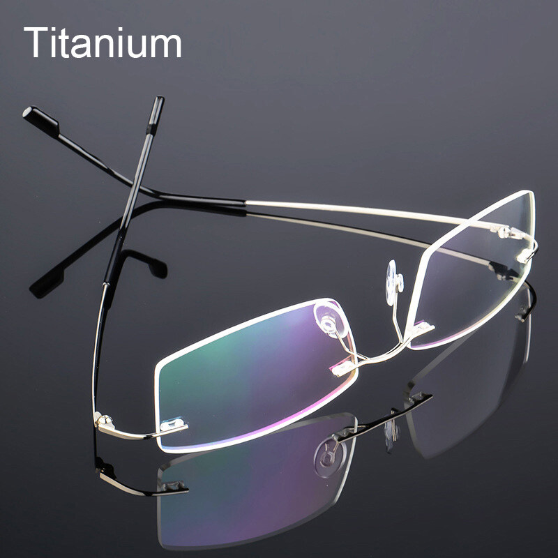 Gọng Kính Titan Không Vành Kính Quang Học Chân Đền Bằng Hợp Kim Titan Linh Hoạt Siêu Nhẹ Kính Đeo Mắt
