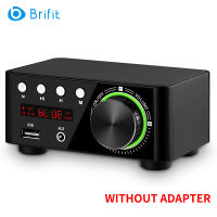 Brifit Digital Bluetooth Mini Power Amplifier 5.0 Bluetooth Power Amplifier Mini Audio Amplifier Music Player HiFi Audio Support 3.5mm Stereo U Disk TF Card and other audio inputs(with US EU adapter)