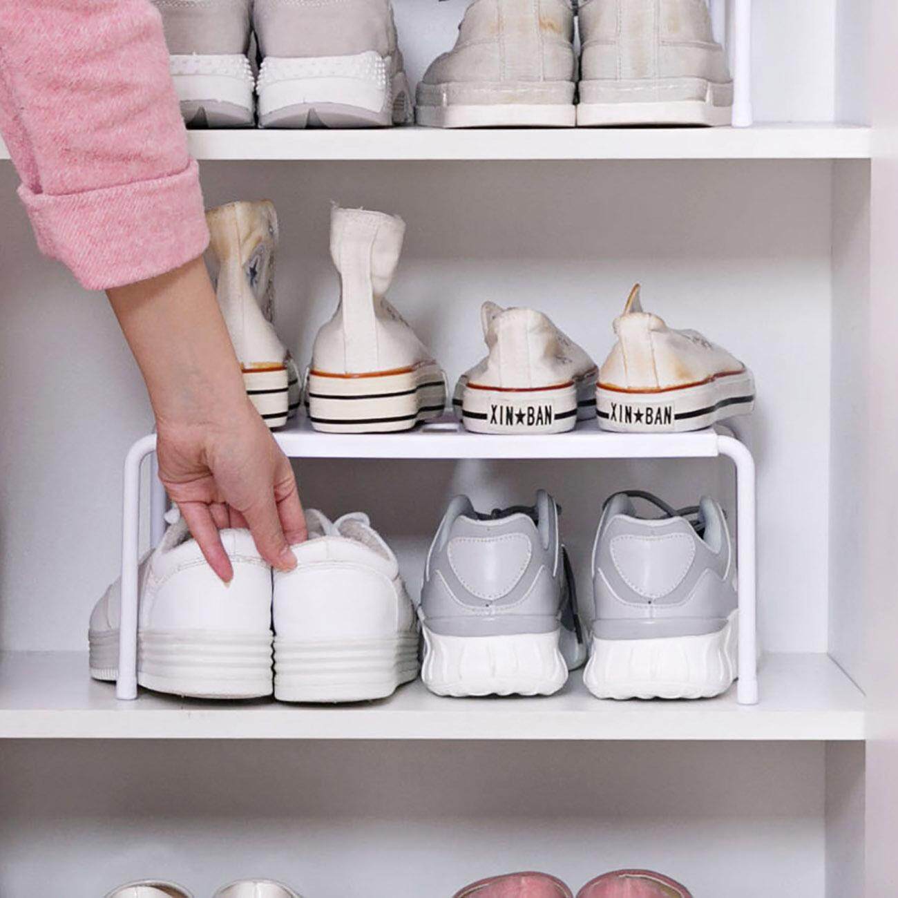 Homenhome Shoe Storage Rack Underbed Adjustable Shoe Organizer Kitchen