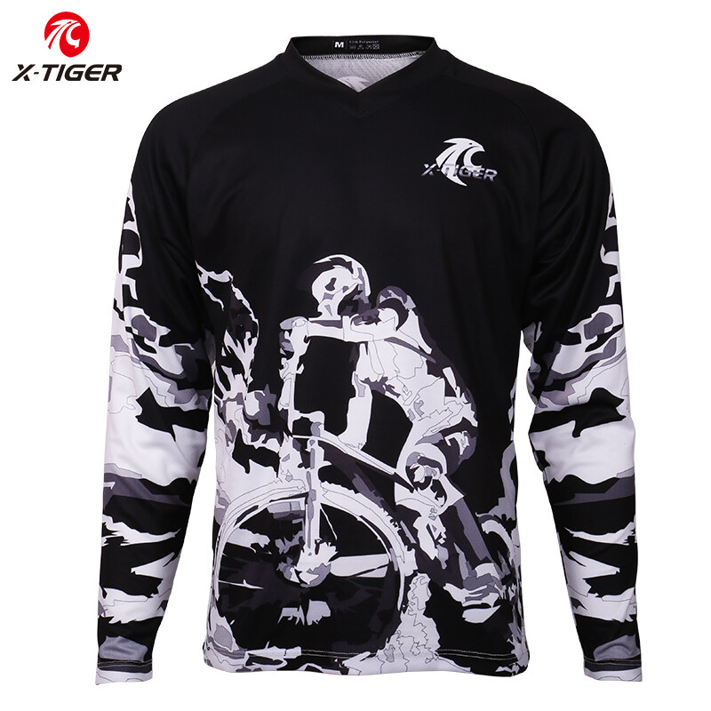 Áo Xuống Dốc Dài Tay X-tiger Chống UV Downhill Jerseys Áo Chạy Xe Đạp Leo Núi Áo DH Thoáng Khí Motoc